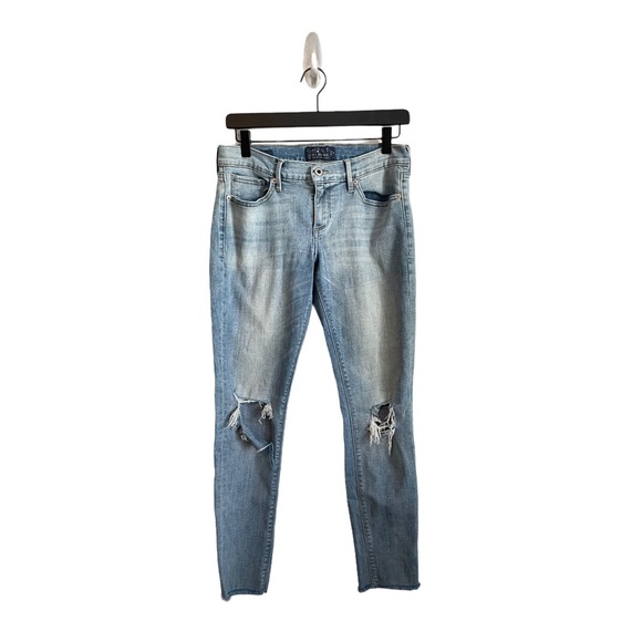 Lucky Brand Denim - Lucky Brand Charlie Skinny Torn Jeans 6/28